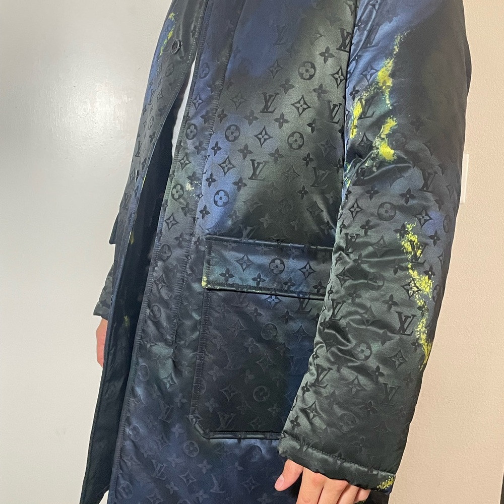 LOUIS VUITTON PADDED MONOGRAM TIE-AND-DYE PARKA
